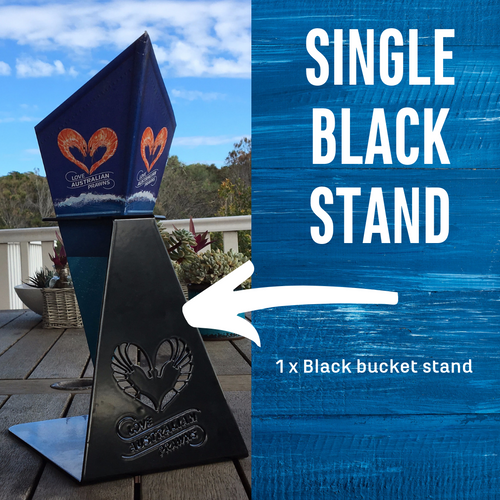 Single prawn bucket stand - Black
